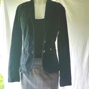 Nevada Petite Suede Rhinestone Button Jacket Size S